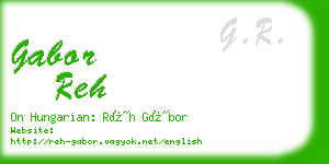 gabor reh business card